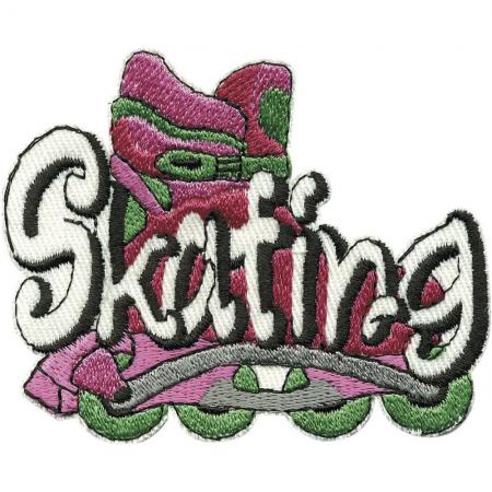 Aufnäher - Skating - 01870 - Gr. ca. 8 x 6,5 cm - Patches Stick Applikation
