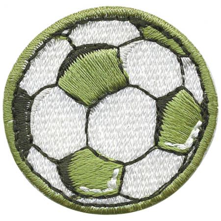Aufnäher - Fussball - 02086 Gr. ca. Ø 3 cm - Patches Stick Applikation