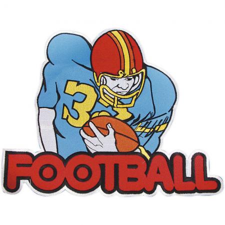 Aufnäher - Football - 04554 - Gr. ca. 8 x 6,5 cm - Patches Stick Apllikation