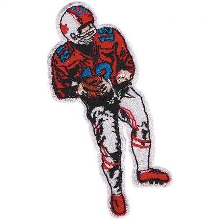 Aufnäher - Footballspieler - 04556 - Gr. ca. 4 x 9,5 cm - Patches Stick Applikation