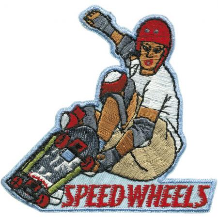 Aufnäher - Speed Wheels - 04988 - Gr. ca. 8,5 x 8,5 cm - Patches Stick Applikation