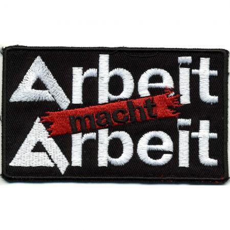 Aufnäher - Arbeit - 01754 - Gr. ca. 9,5 x 5,5 cm - Patches Stick Applikation