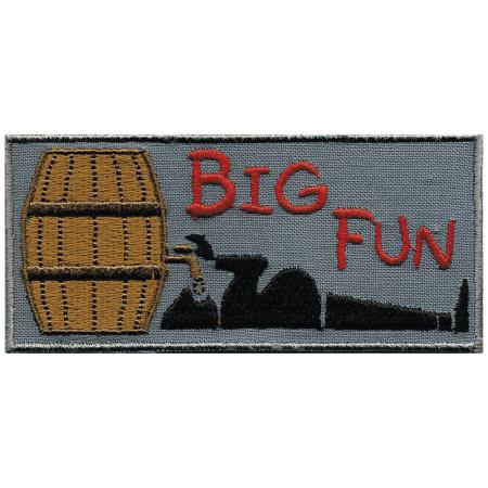 Aufnäher - Big Fun - 01916 - Gr. ca. 10 x 4 cm - Patches Stick Applikation
