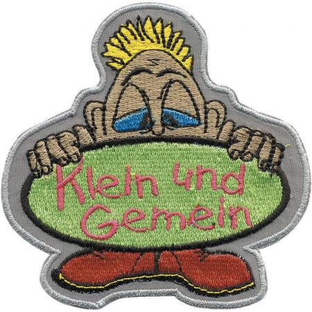 Aufnäher - Klein und Gemein - 01937 - Gr. ca. 9 x 8,5 cm - Patches Stick Applikation