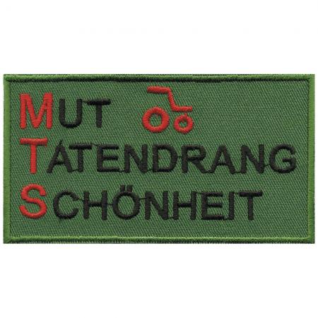 Aufnäher - Mut Tatendrang Schönheit - 01945 - Gr. ca. 11 x 5 cm - Patches Stick Applikation