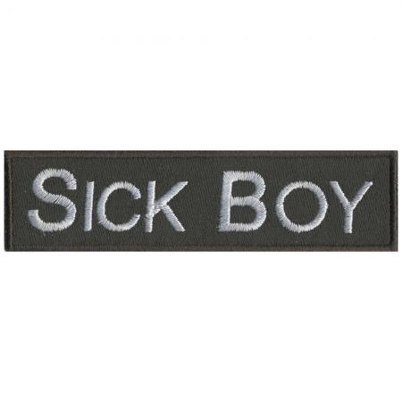 Aufnäher - Sick boy - 03188 - Gr. ca. 10 x 2 cm - Patches Stick Applikation