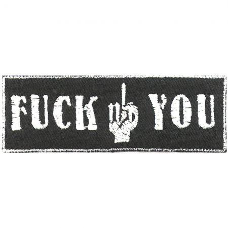 Aufnäher - FUCK YOU - 04050 - Gr. ca. 8,5 x 3 cm - Patches Stick Applikation