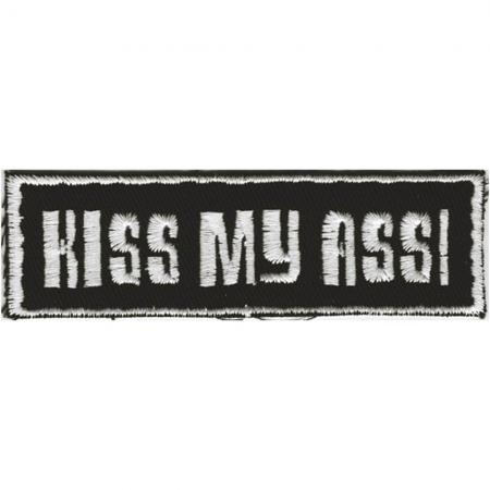Aufnäher - Kiss my Ass ! - 04058 - Gr. ca. 9 x 3 cm - Patches Stick Applikation