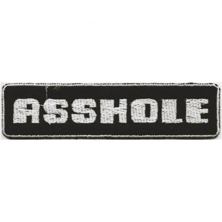 Aufnäher - ASSHOLE - 04060 - Gr. ca. 9,5 x 2 cm - Patches Stick Applikation
