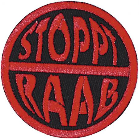 Aufnäher - Stoppt Raab - 04062 - Gr. ca. 6 cm - Patches Stick Applikation