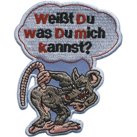 Aufnäher - WEIßT DU WAS... - 04954 - Gr. ca. 10 x 7,5 cm - Patches Stick Applikation