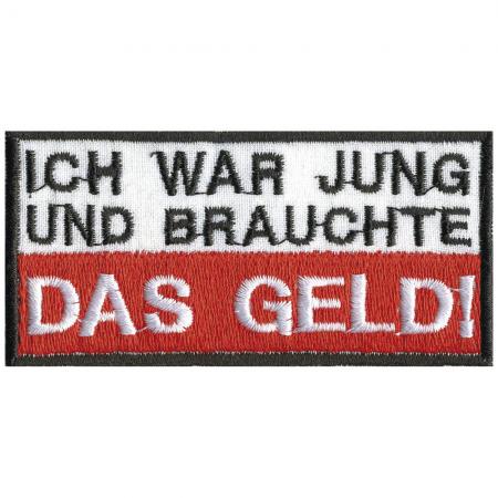 Aufnäher - Ich war jung..... - 06064 - Gr. ca. 9,5 x 4,5 cm - Patches Stick Applikation