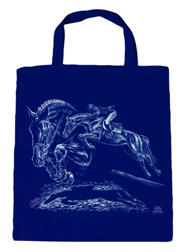 ©Kollektion Bötzel-Tasche - Pferde-Motiv - Springreiten - 08832 - Baumwolltasche Stofftasche