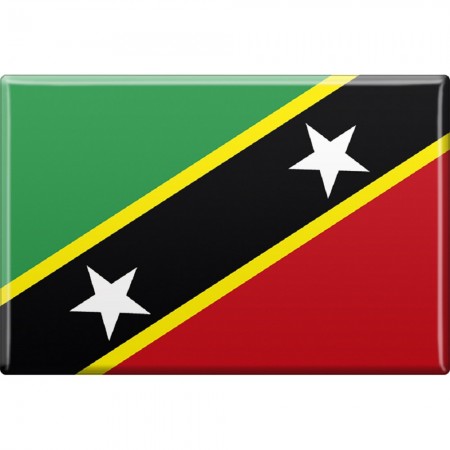 Kühlschrankmagnet - Länderflagge St.Kitts and Nevis - Gr.ca. 8x5,5 cm - 37827