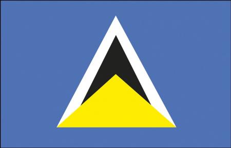 Stockländerfahne - St.Lucia - Gr. ca. 40x30cm - 77157 - Länderfahne, Dekoflagge, Hissfahne