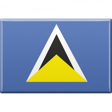 Kühlschrankmagnet - Länderflagge St.Lucia - Gr.ca. 8x5,5 cm - 37828 - Magnet