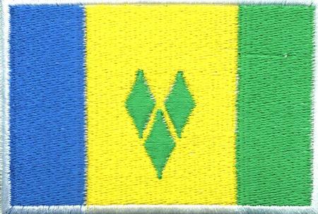 Aufnäher - St. Vincent u. Grenadines Fahne - 21664 - Gr. ca. 8 x 5 cm