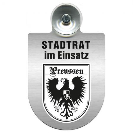 Einsatzschild Windschutzscheibe incl. Saugnapf - Stadtrat im Einsatz - 309394 - incl. Regionen nach Wahl