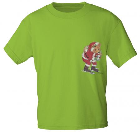 T-Shirt mit Print - Bär - Weihnachten - 12484 - versch. Farben zur Wahl - grün / XL