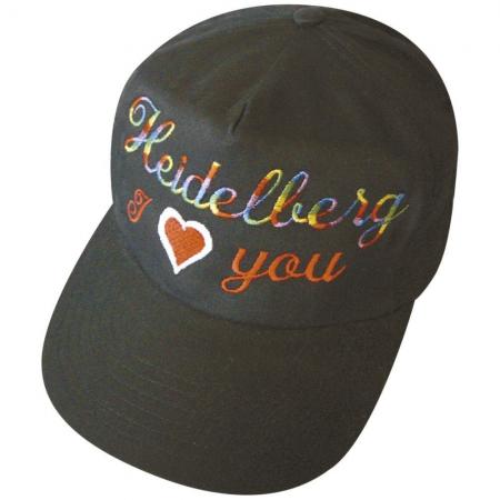 Baseballcap mit Einstickung - I love you Heidelberg - 69265 schwarz