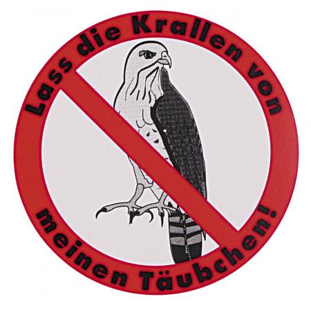 Auto-Aufkleber - lass die Krallen von meinem Täubchen - Taube - Gr. ca. 6 cm - TB758/1