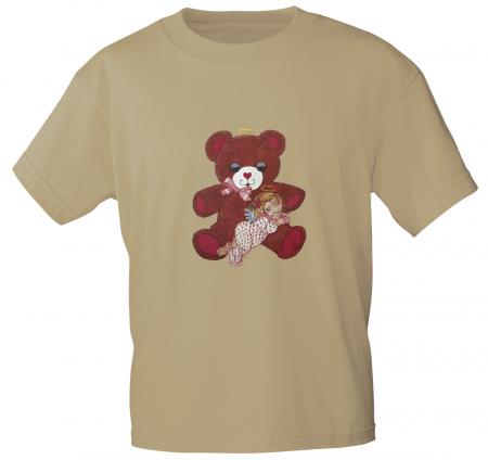 T-Shirt mit Print - Teddy Bär - 06948 - versch. Farben zur Wahl - samt  / L