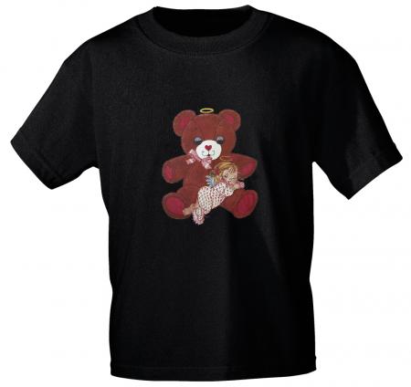 T-Shirt mit Print - Teddy Bär - 06948 - versch. Farben zur Wahl - schwarz / XL