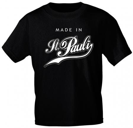 T-Shirt unisex mit Print - Made in St. Pauli - 09644 schwarz - Gr. S-XXL