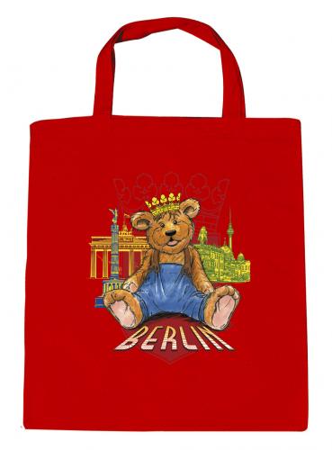 Baumwolltasche mit Print - Berlin - B06891 rot
