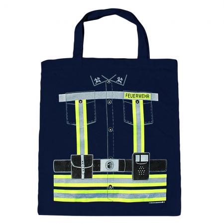 Baumwolltasche mit beidseitigem Druck - Feuerwehr - 08984 dunkelblau