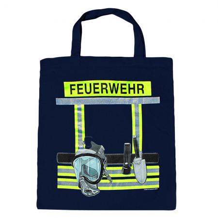 Baumwolltasche mit beidseitigem Druck - Feuerwehr - 08984 dunkelblau