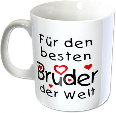 Keramiktasse Tasse mit Aufdruck Für den besten Bruder der Welt 57417