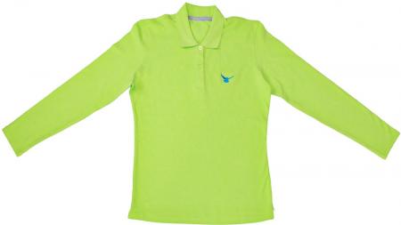 Langarm Polo-Shirt mit Einstickung - Taube - TB361 Gr. S-2XL