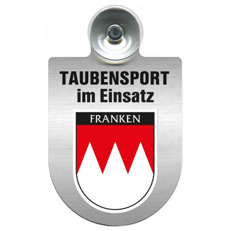 Einsatzschild Windschutzscheibe incl. Saugnapf -Taubensport im Einsatz - 309363-18 - Region Franken