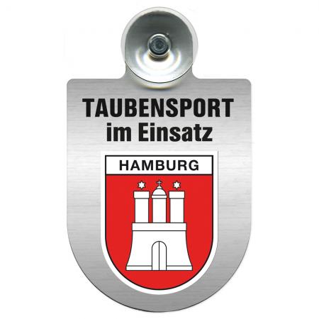 Einsatzschild Windschutzscheibe incl. Saugnapf -Taubensport im Einsatz - 309363-15 - Region Hamburg