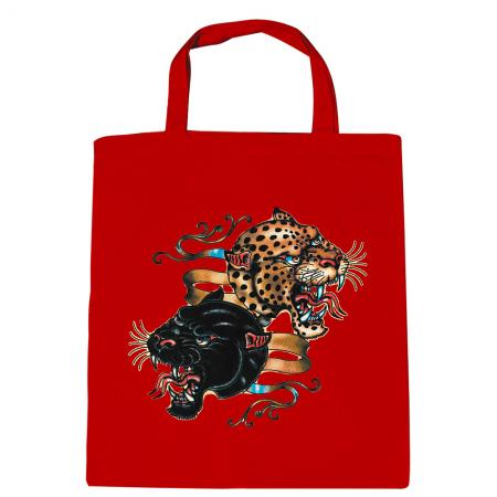 Baumwolltasche mit Print - Leopard - Panther - B12679