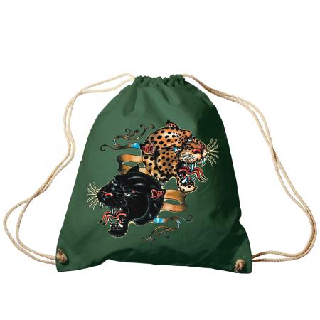 Trend-Bag Turnbeutel Sporttasche Rucksack mit Print - Leopard und Panther - TB12669
