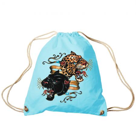Trend-Bag Turnbeutel Sporttasche Rucksack mit Print - Leopard und Panther - TB12669