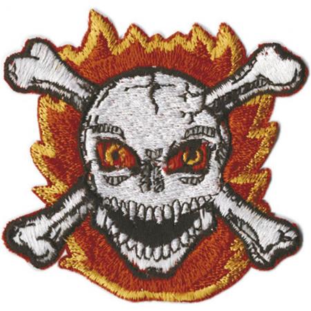 AUFNÄHER - Totenkopf - 03165 - Gr. ca. 6 x 6,5 cm - Patches Stick Applikation