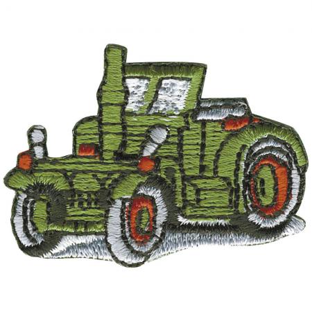 AUFNÄHER - Grüner Traktor - 02046 - Gr. ca. 5 x 3 cm