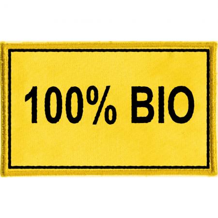 Aufnäher - Schild 100 % Bio - 21703 - Gr. ca. 8 x 5 cm - Patches Stick Applikation