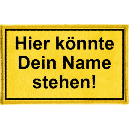 Aufnäher - Hier könnte Dein Name stehen - 21710 - Gr. ca. 8 x 5 cm
