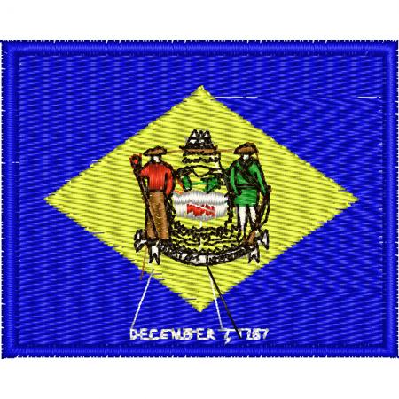 AUFNÄHER - USA - Delaware - 05538 - Gr. ca. 8 x 5 cm - Patches Stick Applikation