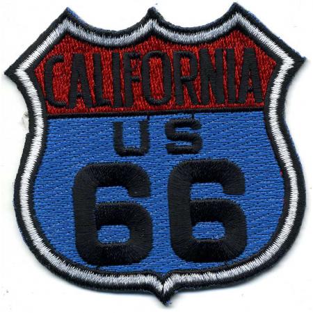 AUFNÄHER - USA California Route - 04562 - Gr. ca. 7,5 x 7,5 cm - Patches Stick Applikation