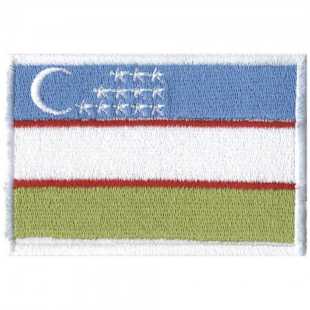 Aufnäher Länderflagge - USBEKISTAN - 21497 Gr. ca. 8 x 5cm