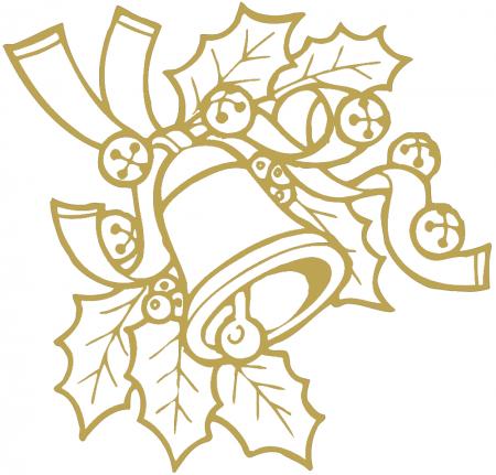 Wandtattoo Dekorfolie Weihnachtsglocke WD0801 - verschiedene Farben und Größen zur Wahl