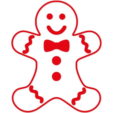 Wandtattoo Dekorfolie - Weihnachtskeks - Lebkuchen - WD0824 - veschiedene Farben zur Wahl