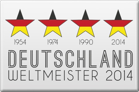 Magnet - Vier-Sterne-Weltmeister - Gr.ca. 8x5,5 cm - 38145