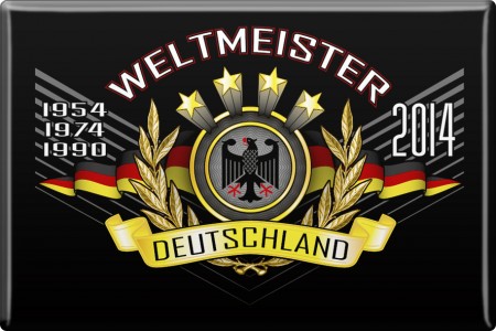 Magnet Weltmeister Deutschland 2014 Gr.ca. 8x5,5 cm - 38144 - Kühlschrankmagnet