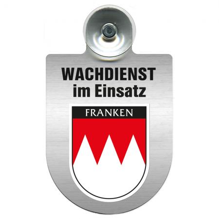 Einsatzschild Windschutzscheibe incl. Saugnapf - Wachdienst im Einsatz - 309753 - Region Franken